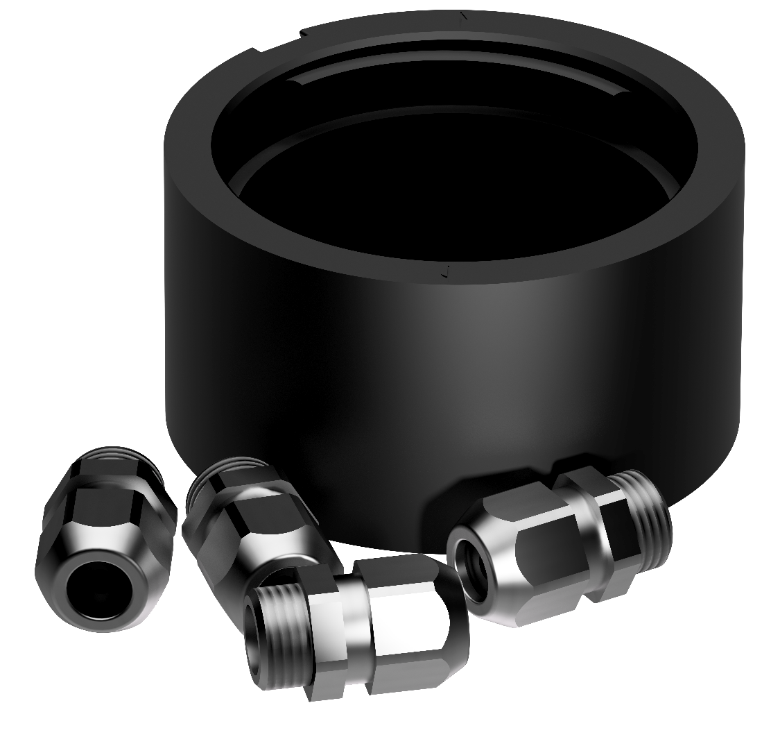 Aluminium mounting base, 4CD, (K-lock), (blk) Aluminium mounting base, 4CD, (K-lock), (blk)